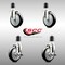 Service Caster 5 Inch 316SS Black Poly Swivel 1-3/4 Inch Expanding Stem Caster Brake SCC, 2PK SS316EX20S514-PPUB-BLK-2-TLB-2-134 - alternate 2